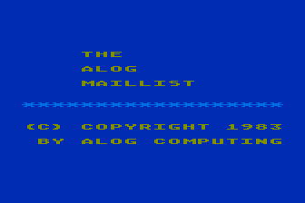 Alog Maillist (The) atari screenshot