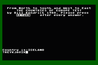 Countries of Europe Test (The) — screenshot 1