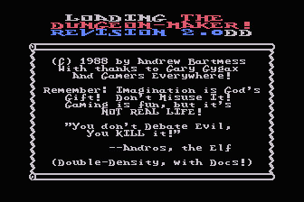 Dungeon-Maker (The) atari screenshot