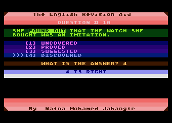 English Revision Aid (The) atari screenshot