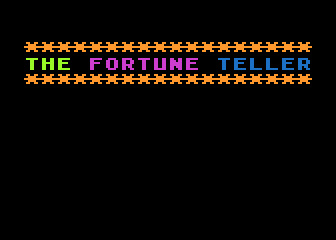 Fortune Teller (The) atari screenshot