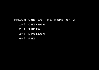 Greek Alphabet Tutor (The) atari screenshot