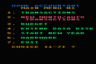 Home Accountant (The) atari screenshot