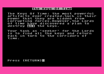 Keys of Time (The) atari screenshot