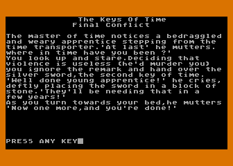 Keys of Time - Final Conflict (The) atari screenshot