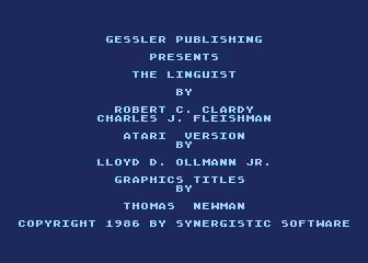 Linguist (The) atari screenshot