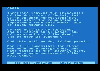 New Testament of the Holy Bible (The) atari screenshot