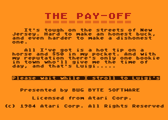 Pay-Off (The) atari screenshot