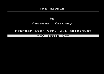 Riddle (The) atari screenshot