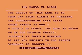 Rings of Atari (The) — screenshot 1