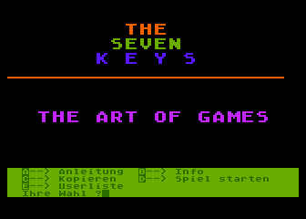 Seven Keys (The) atari screenshot