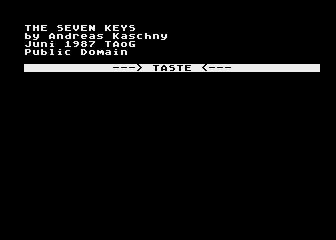 Seven Keys (The) atari screenshot