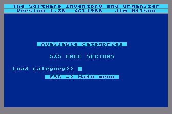 Software Inventory and Organizer (The) atari screenshot