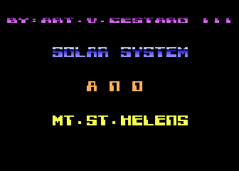 Solar System (The) / Mount Saint Helens atari screenshot