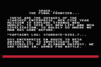 Star Trek Adventure Game (The) atari screenshot