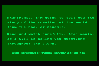 Story of Creation (The) atari screenshot