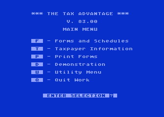 Tax Advantage (The) atari screenshot