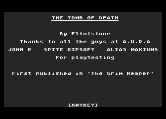Tomb of Death (The) atari screenshot