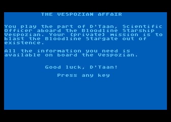 Vespozian Affair (The) — screenshot 1