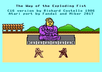 Way of the Exploding Fist (The) atari screenshot