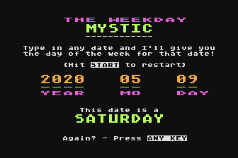Weekday Mystic (The) atari screenshot