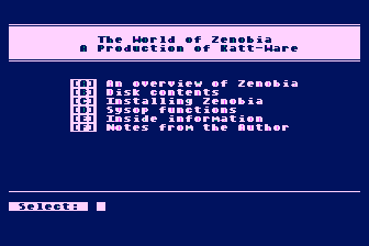 World of Zenobia (The) atari screenshot