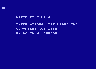 Write File (The) atari screenshot