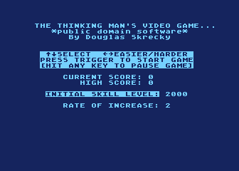 Thinking Man's Video Game (The) atari screenshot