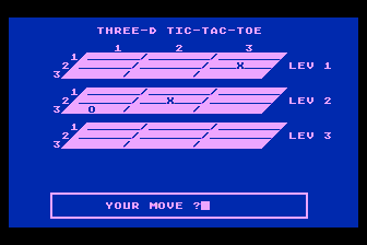 Three-D Tic-Tac-Toe