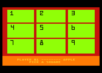 Tic-Tac-Snack atari screenshot