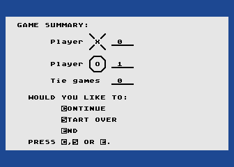 Tic-Tac-Toe Facts atari screenshot
