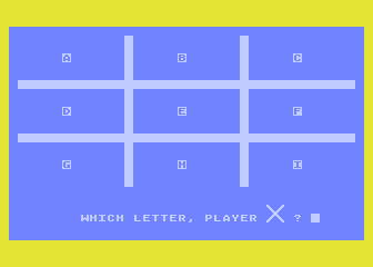 Tic-Tac-Toe Spell atari screenshot