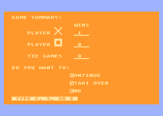 Tic-Tac-Toe Spell atari screenshot