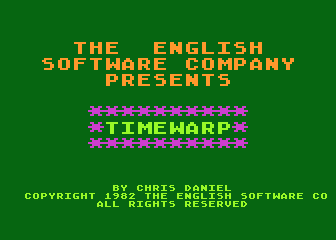 Time Warp atari screenshot