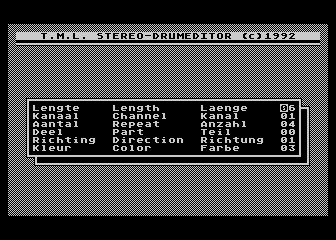TML Drum Editor atari screenshot