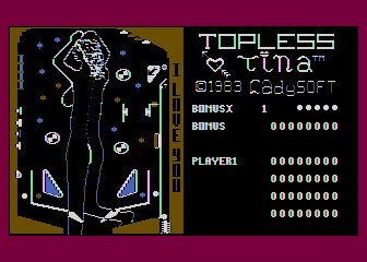 Topless Tina atari screenshot
