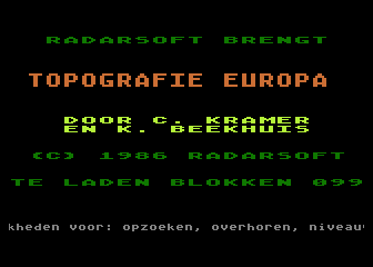 Topografie Europa atari screenshot