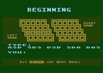 Touch Typing atari screenshot