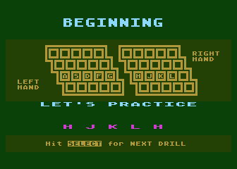 Touch Typing atari screenshot