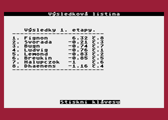 Tour de France atari screenshot