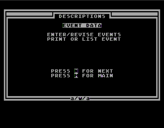 EMU Track Meet Database atari screenshot