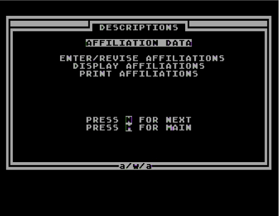 EMU Track Meet Database atari screenshot