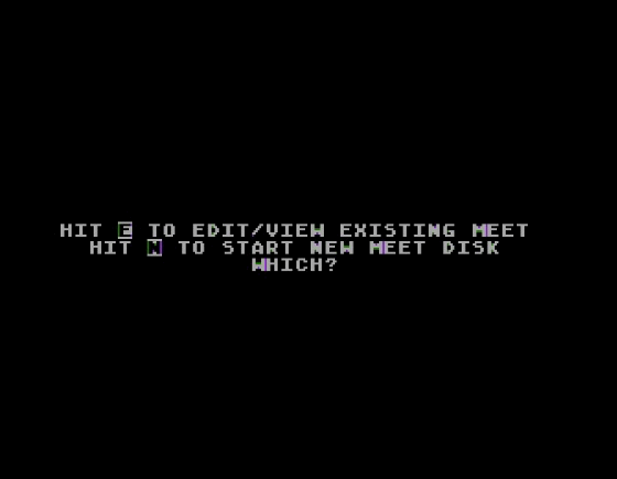 EMU Track Meet Database atari screenshot