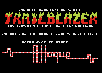 Trailblazer atari screenshot