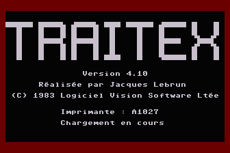 Traitex atari screenshot