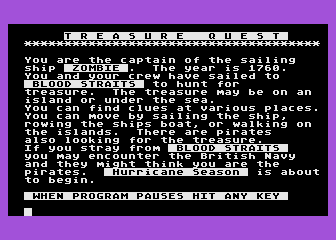 Treasure Quest atari screenshot