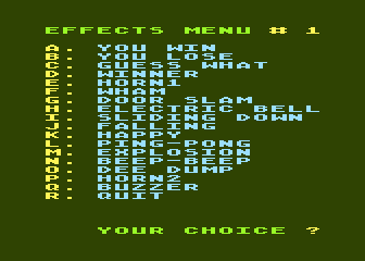 Tricky Tutorial No. 10 - Sound Effects atari screenshot