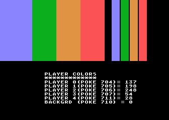 Tricky Tutorial No. 5 - Player Missile Graphics atari screenshot