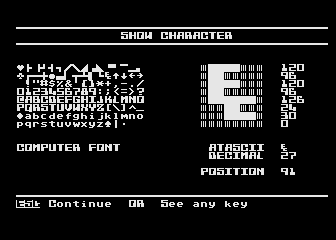 Tricky Tutorial No. 8 - Character Graphics atari screenshot