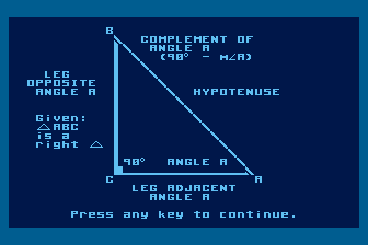 Trigonometric Functions atari screenshot